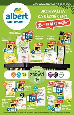 Leták Albert Albert Supermarket - Akční katalog Bio platný od 2026-05-13 do 2026-05-26