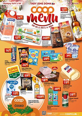 Leták COOP COOP leták - TIP a TUTY Menu platný od 2026-05-20 do 2026-06-02