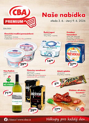Leták CBA CBA Premium leták platný od 2026-06-03 do 2026-06-09