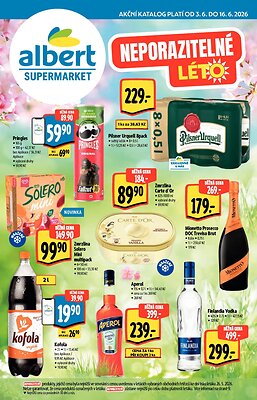 Leták Albert Albert Supermarket leták - Neporazitelné léto platný od 2026-06-03 do 2026-06-16