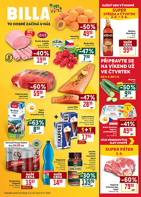 Leták BILLA BILLA velký leták platný od 2026-06-03 do 2026-06-09