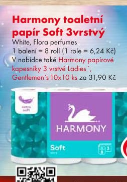 Harmony toaletní papír Soft 3vrstvý