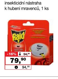 Raid insekticidní nástraha k hubení mravenců, 1 ks
