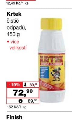 Krtek čistič odpadů, 450 g