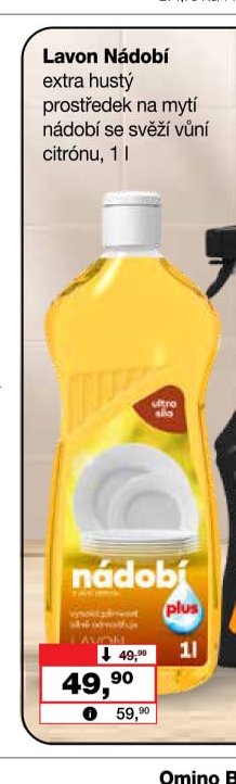 Lavon Nádobí extra hustý prostředek na mytí nádobí se svěží vůní citronu, 1 l