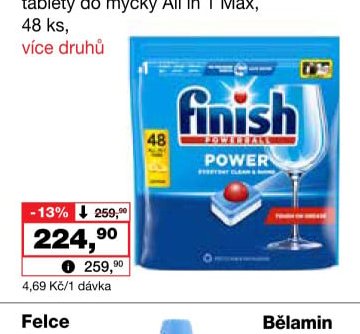 Finish tablety do myčky All in 1 Max, 48 ks