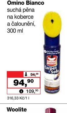 Omino Bianco suchá pěna na koberce a čalounění, 300 ml