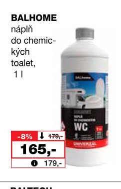 BALHOME náplň do chemických toalet, 1 l