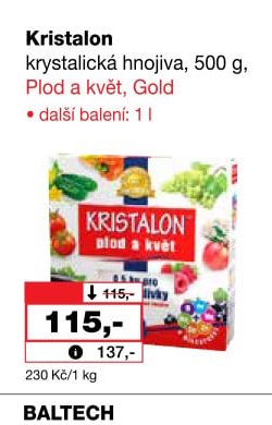 Kristalon krystalická hnojiva, 500 g, Plod a květ, Gold