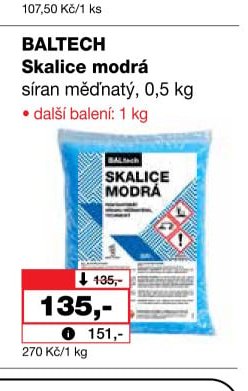BALTECH Skalice modrá síran měďnatý, 0,5 kg