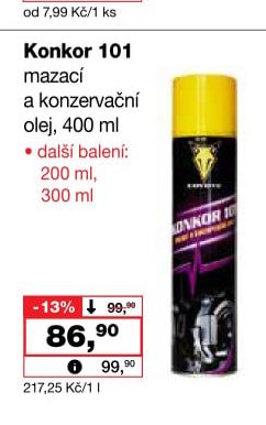Konkor 101 mazací a konzervační olej, 400 ml