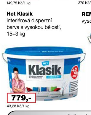 Het Klasik interiérová disperzní barva