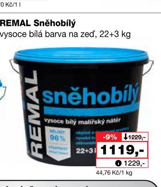 REMAL Sněhobílý vysoce bílá barva