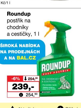 Roundup postřik na chodníky a cestičky