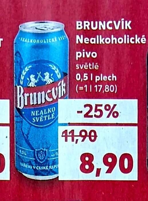 BRUNCVÍK Nealkoholické pivo světlé 0,5 l