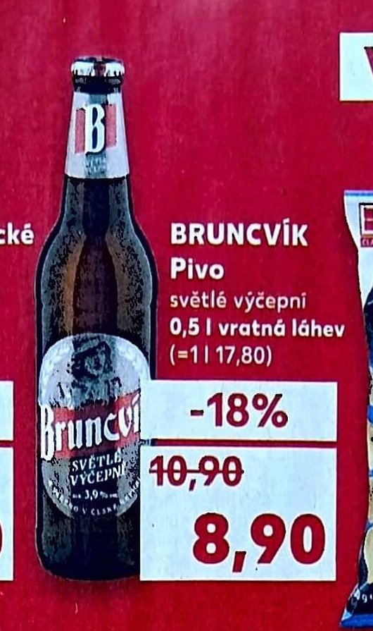 BRUNCVÍK Pivo světlé výčepní 0,5 l