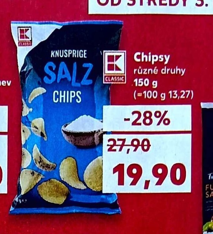 Knusprice Chipsy různé druhy 150 g