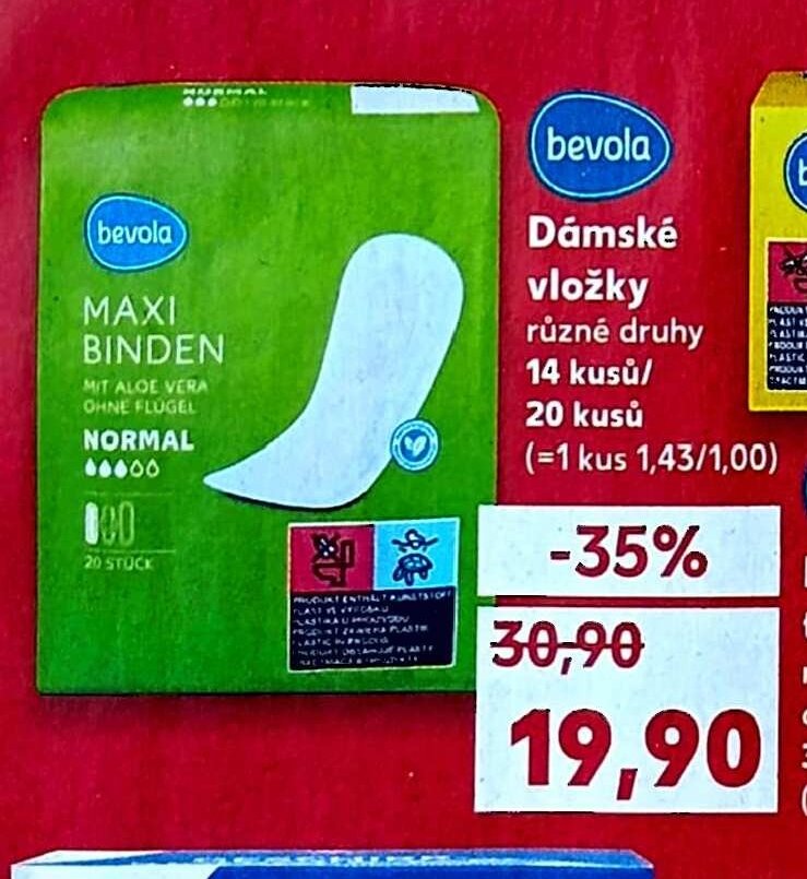 bevola Dámské vložky 20 kusů