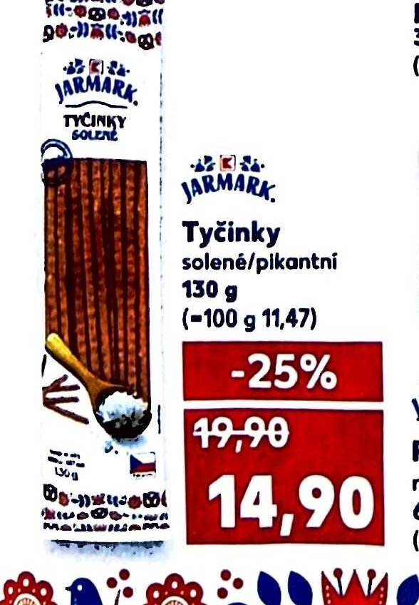 Tyčinky solené/pikantní 130 g