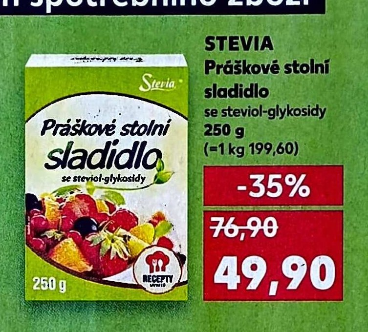 Stevia Práškové stolní sladidlo