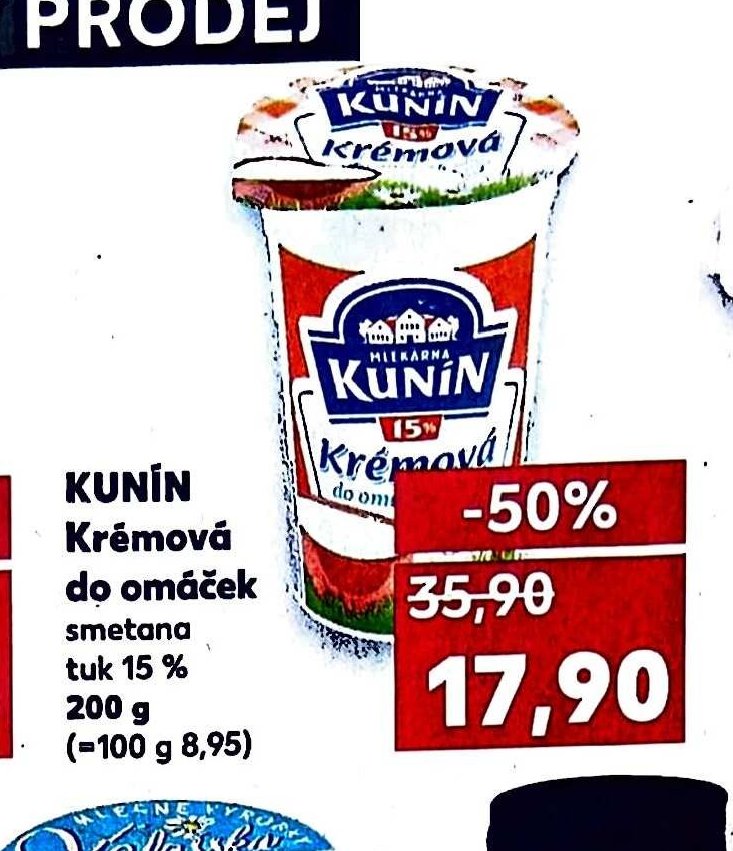 KUNÍN Krémová do omáček smetana