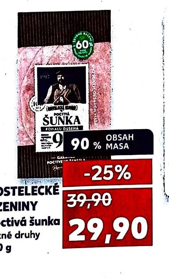 KOSTELECKÉ UZENINY Poctivá šunka