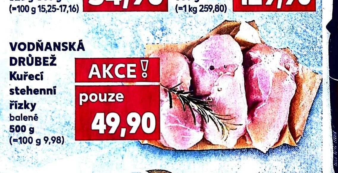 Vodňanské Drůbež Kuřecí stehenní řízky