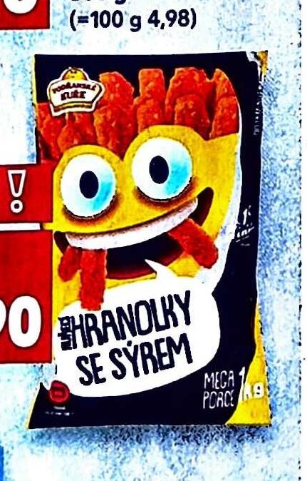 Vodňanské Kuře Smažené kuřecí hranolky se sýrem/Smažený kuřecí popcorn