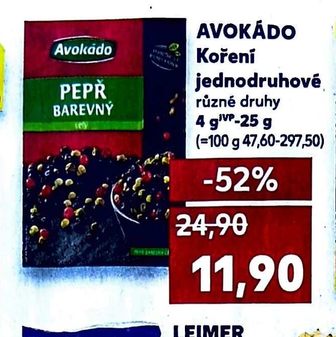 AVOKÁDO Koření jednodruhové