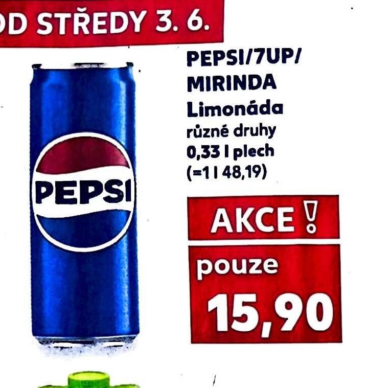 PEPSI/7UP/MIRANDA Limonáda