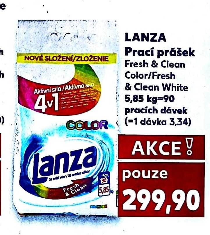 Lanza prací prášek Fresh & Clean 5,85 kg - Kaufland aktualniletaky.eu