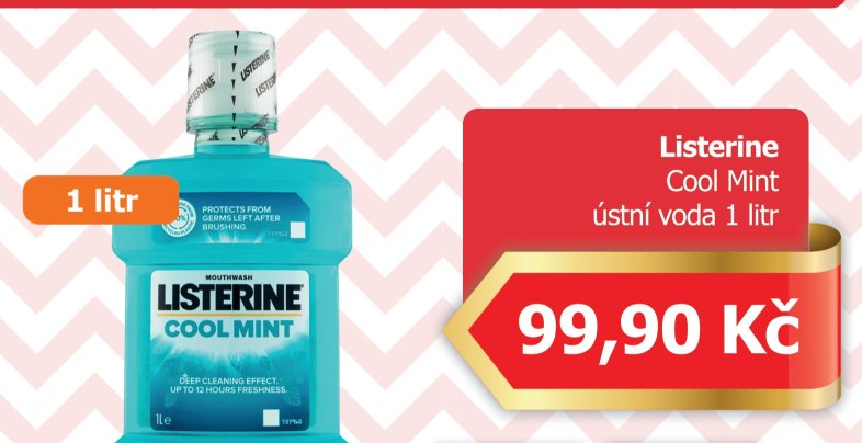 Listerine Cool Mint ústní voda 1 litr