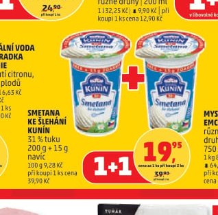 Smetana ke šlehání Kunín - Penny Market aktualniletaky.eu