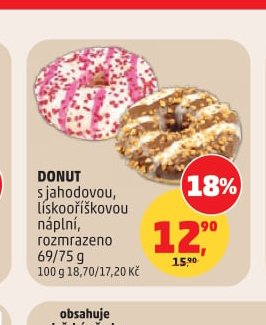 DONUT s jahodovou, lískooříškovou náplní - Penny Market aktualniletaky.eu
