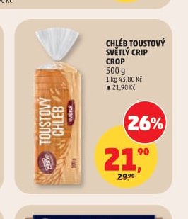 CHLÉB TOUSTOVÝ SVĚTLÝ CRIP CROP - Penny Market aktualniletaky.eu