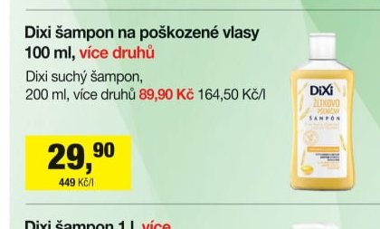 Dixi šampon na poškozené vlasy 100 ml