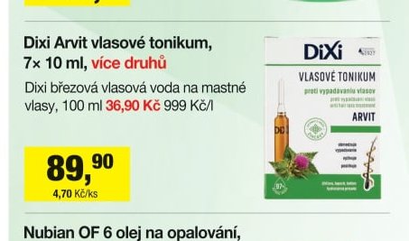 Dixi Arvit vlasové tonikum, 7x 10 ml