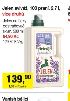Jelen aviváž, 108 praní, 2,7 l, více druhů