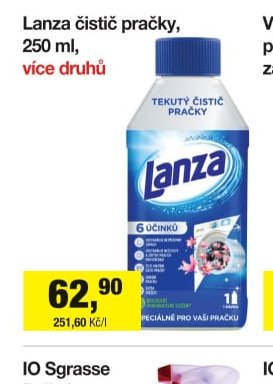 Lanza čistič pračky, 250 ml, více druhů