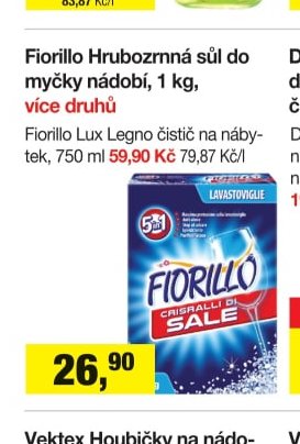 Fiorillo Hrubozrnná sůl do myčky nádobí, 1 kg, více druhů