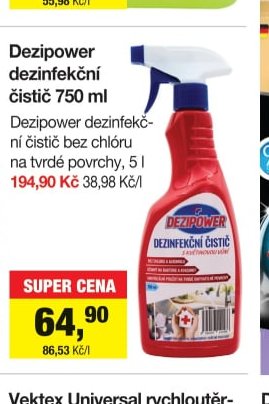 Dezipower dezinfekční čistič 750 ml