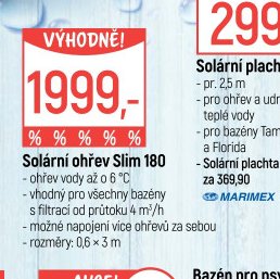 Solární ohřev Slim 180