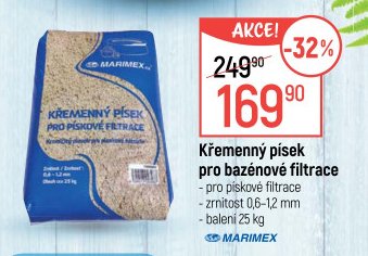 Křemenný písek pro bazénové filtrace