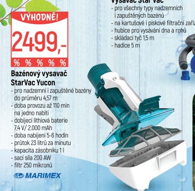 Bazénový vysavač StarVac Yucon