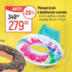 Plovací kruh s batikovým vzorem