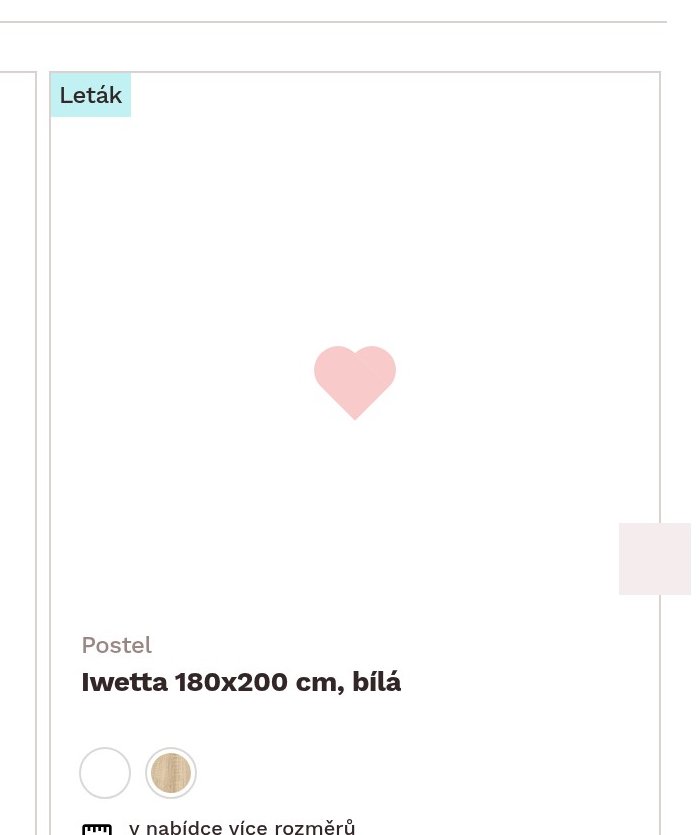 Postel Iwetta 180x200 cm, bílá