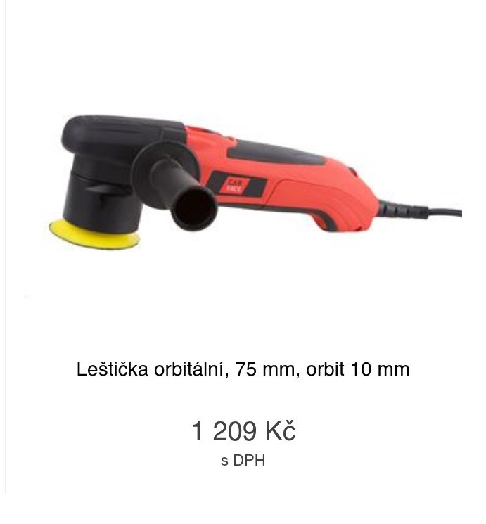 Leštička orbitální, 75 mm, orbit 10 mm
