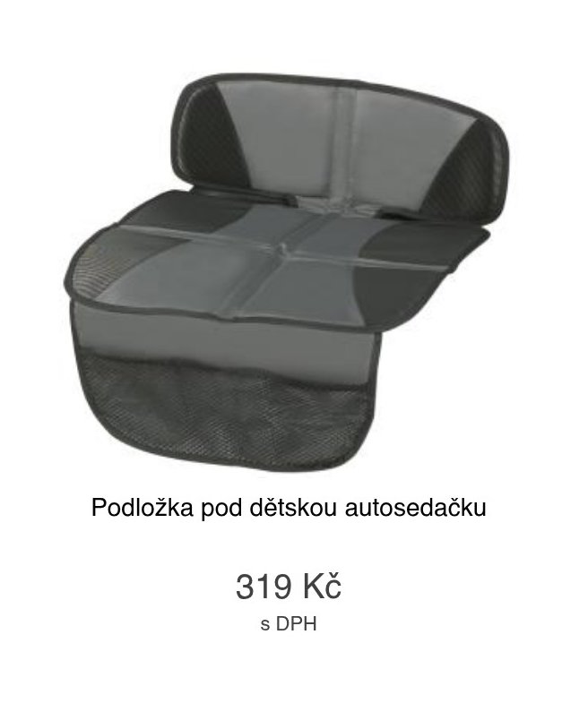 Podložka pod dětskou autosedačku