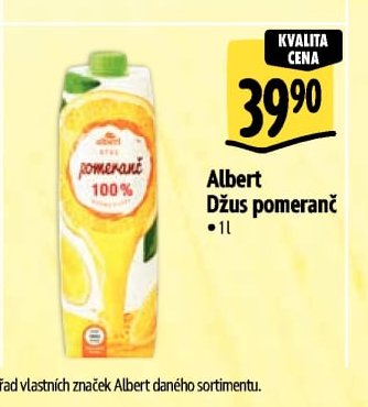 Albert Džus pomeranč - Albert aktualniletaky.eu