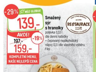 Smažený sýr s hranolky